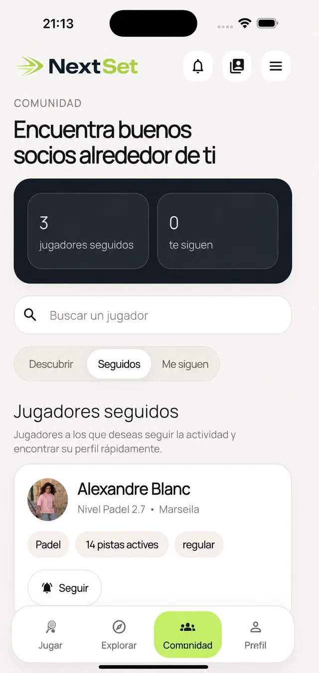 Comunidad de jugadores en NextSet